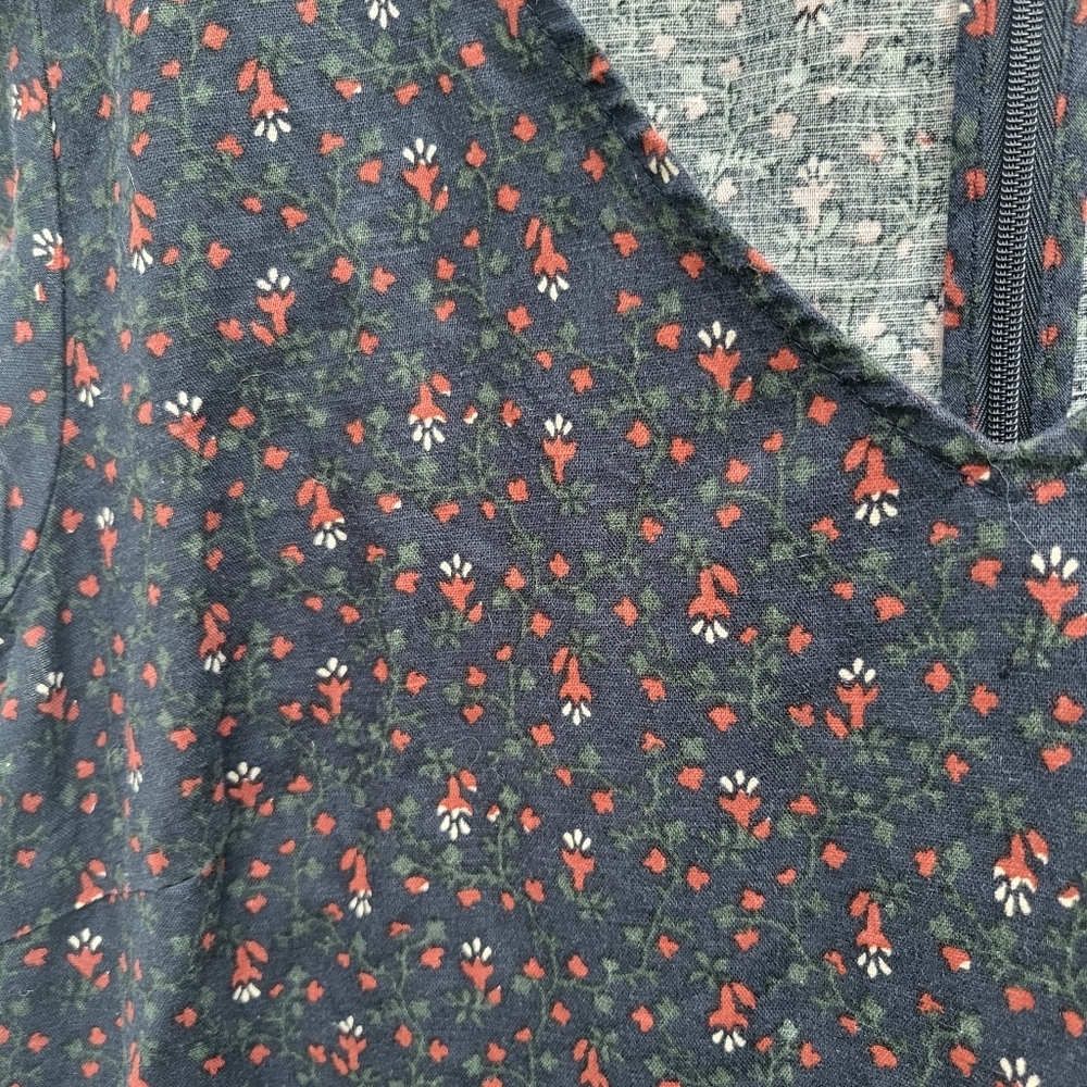 Good Threads flower dress Prarie 💯 cotton dress with pockets medium - Picture 5 of 5